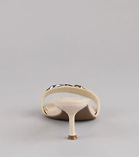 Double Take Hardware Kitten Mules