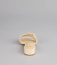 Easy Days Raffia Buckle Slide Sandals