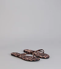 Casual Glow Satin Thong Sandals