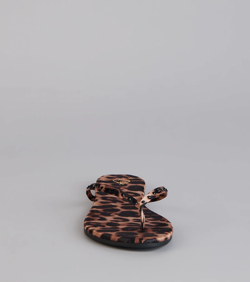 Casual Glow Satin Thong Sandals