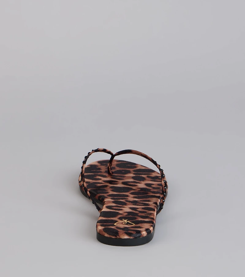 Casual Glow Satin Thong Sandals