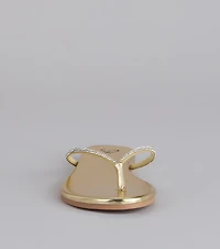 Sparkly Rhinestone Thong Sandals