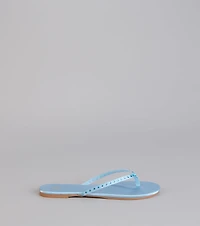 Casual Glow Satin Thong Sandals