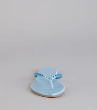 Casual Glow Satin Thong Sandals