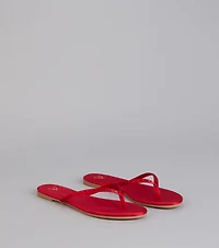 Casual Glow Satin Thong Sandals
