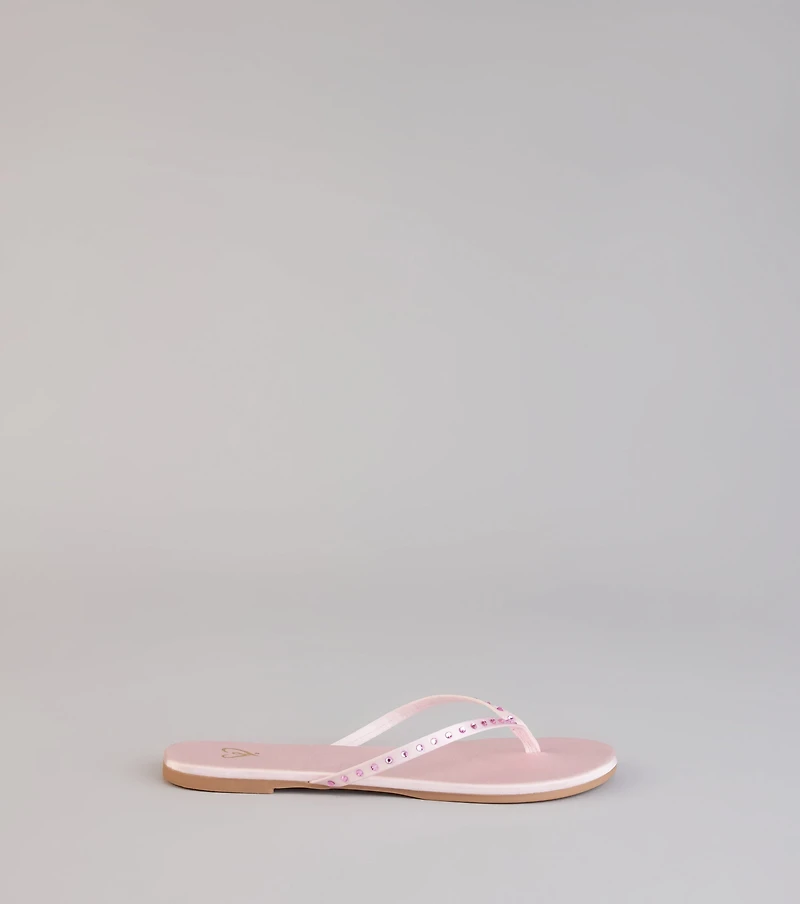 Casual Glow Satin Thong Sandals