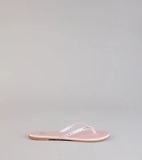 Casual Glow Satin Thong Sandals