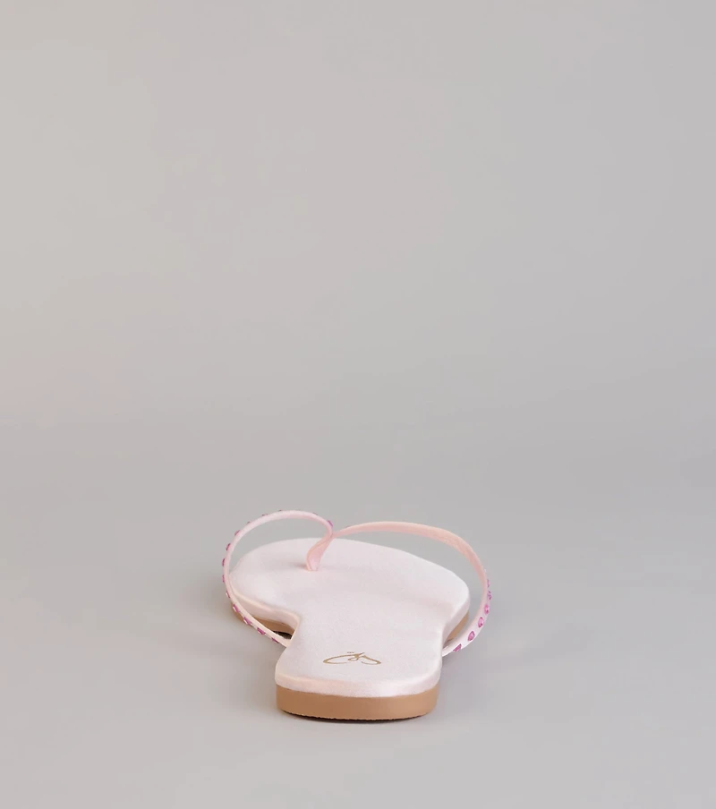 Casual Glow Satin Thong Sandals