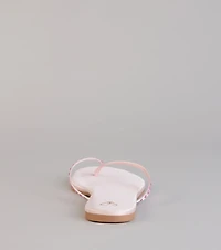 Casual Glow Satin Thong Sandals