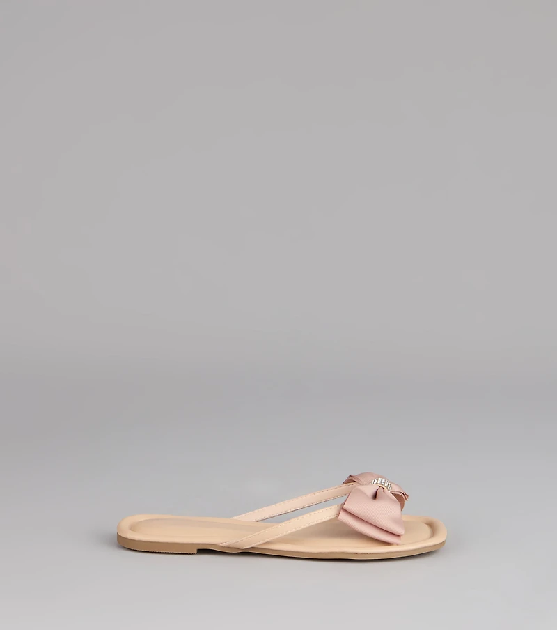 Sweet Steps Bow Thong Sandals