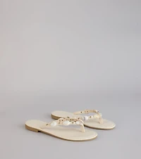 Coastal Crush Beaded Thong Sandals