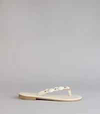 Coastal Crush Beaded Thong Sandals