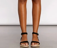 Basic Strap Espadrille Sandals