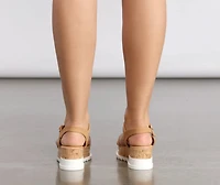 Sporty Cork Platform Sandals