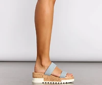 On The Move Double Band Platform Sandals
