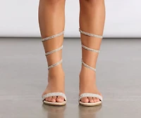 Wrapped Rhinestones Wrap Sandals