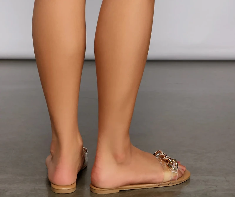 Locked Style Chunky Chain Link Sandals
