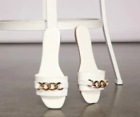 Locked Style Chunky Chain Link Sandals