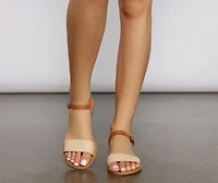 Basic And Chic Two-Tone Sandals
