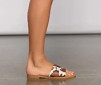 Western Style Slide-On Sandals