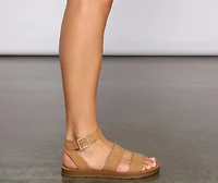 Triple Band Open Toe Sandals