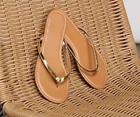 Metallic Moment Thong Sandals