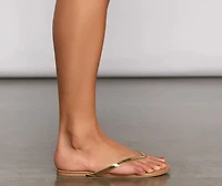 Metallic Moment Thong Sandals