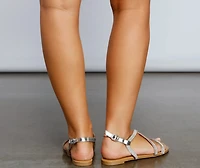 Rhinestone Luxe Criss Cross Sandals