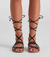Miss Lace-Up Flat Sandals