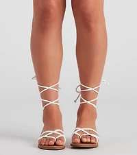 Up My Alley Lace-Up Sandals