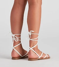 Up My Alley Lace-Up Sandals