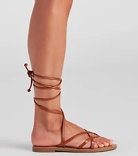Up My Alley Lace-Up Sandals
