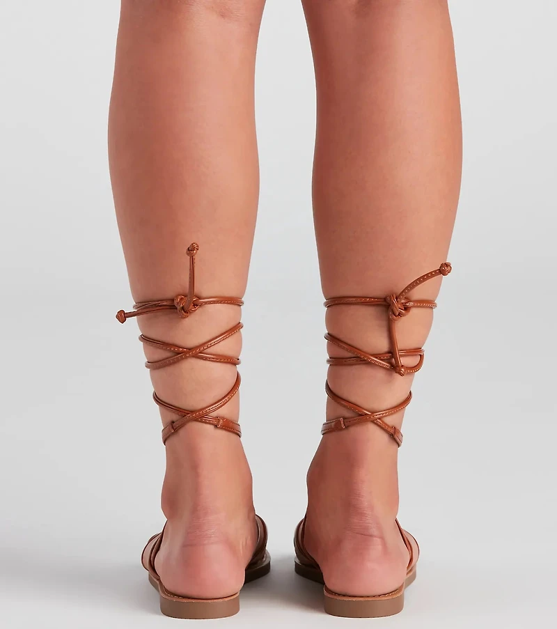 Up My Alley Lace-Up Sandals