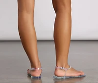 Dazzle All Day Rhinestone Jelly Sandal