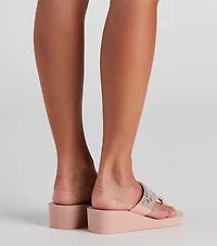 Standout Glam Thong Wedge Sandals