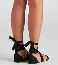 Classy Lace-Up Ballet Sandals