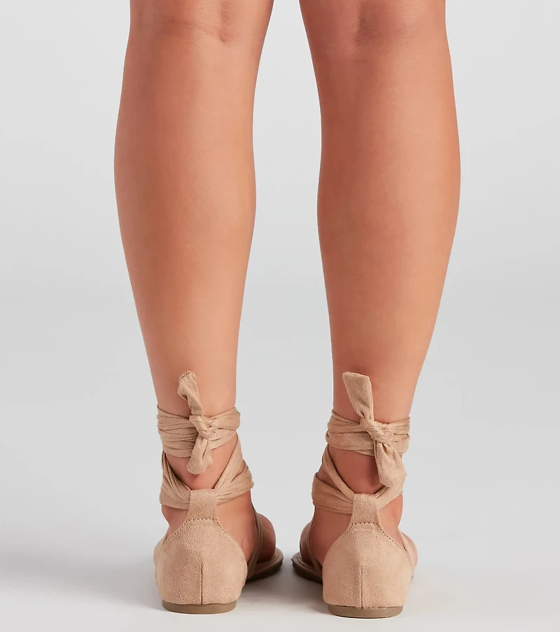 Classy Lace-Up Ballet Sandals