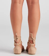 Classy Lace-Up Ballet Sandals