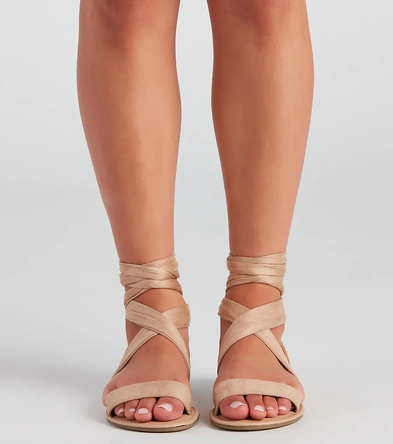 Classy Lace-Up Ballet Sandals