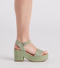 Sunny Days Ahead Espadrille Platform Sandals