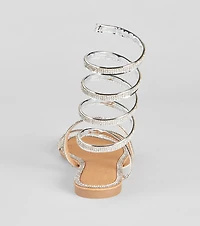 Level Up Rhinestone Spiral Sandals