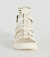 Catch Of The Day Caged Lug Sandals