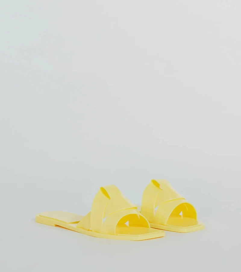 Playful Icon Flat Jelly Slide Sandals