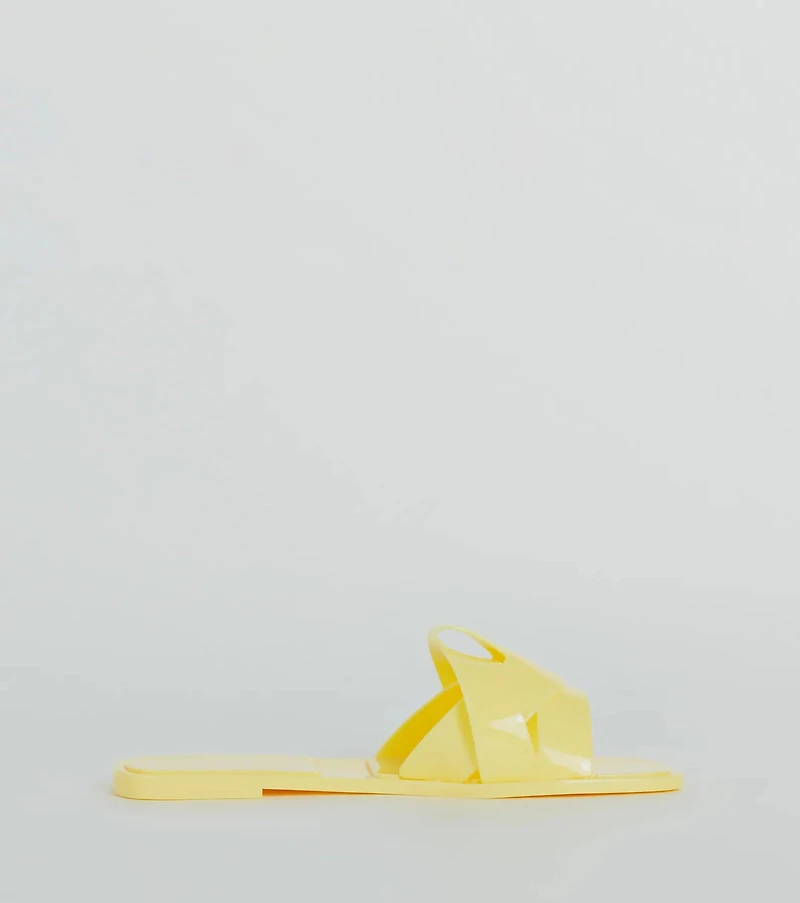 Playful Icon Flat Jelly Slide Sandals
