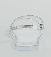 Glowing Up Rhinestone Flat Jelly Sandals