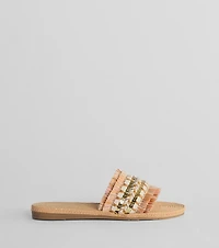 Summer Glam Espadrille Sequin Fringe Sandals