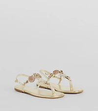 Sea Me Now Rhinestone Starfish Flat Sandals