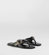 Statement Gleam Buckle Thong Sandals