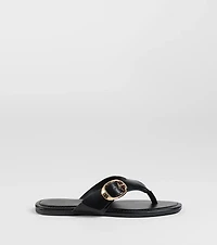 Statement Gleam Buckle Thong Sandals