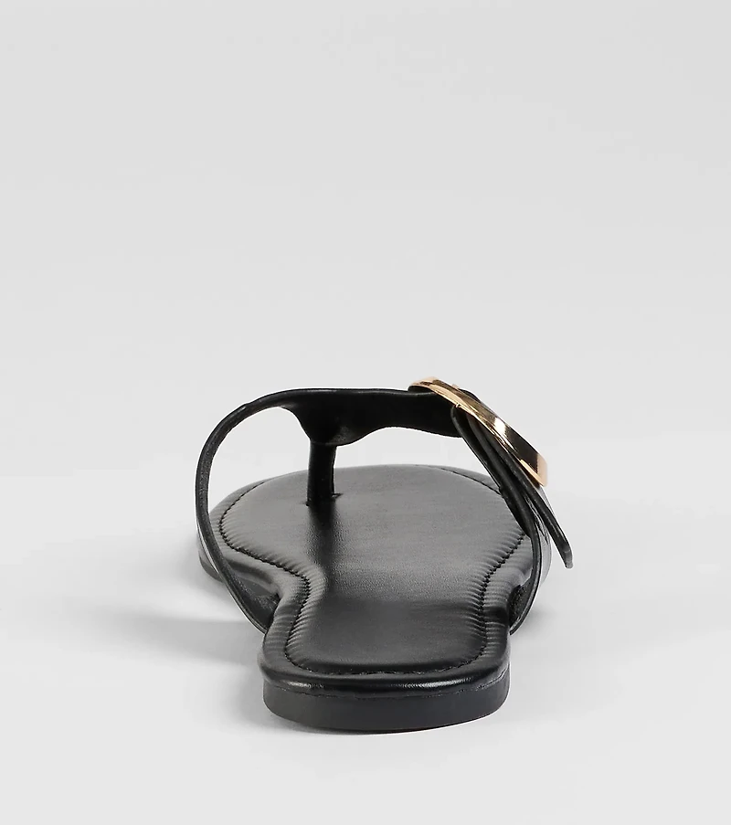 Statement Gleam Buckle Thong Sandals